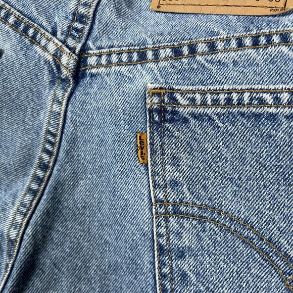 Levis 550 Orange Tab Jean Shorts Womens Waist 36 Cut Off Denim Vintage 90s - Picture 10 of 15
